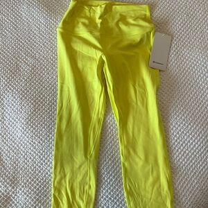 Yellow Size 8 Lululemon Align HR New with Tags